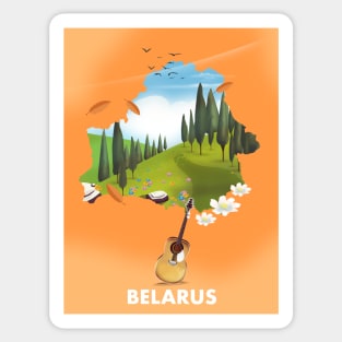 Belarus vintage travel poster Sticker